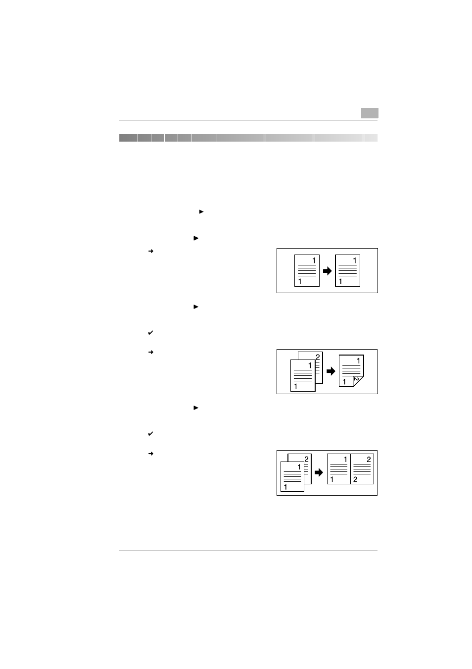 Advanced operations, Single-sided, D “6 advanced operations | 6advanced operations, 1 making single-sided/double-sided copies | Kyocera KM-C1530 User Manual | Page 113 / 280
