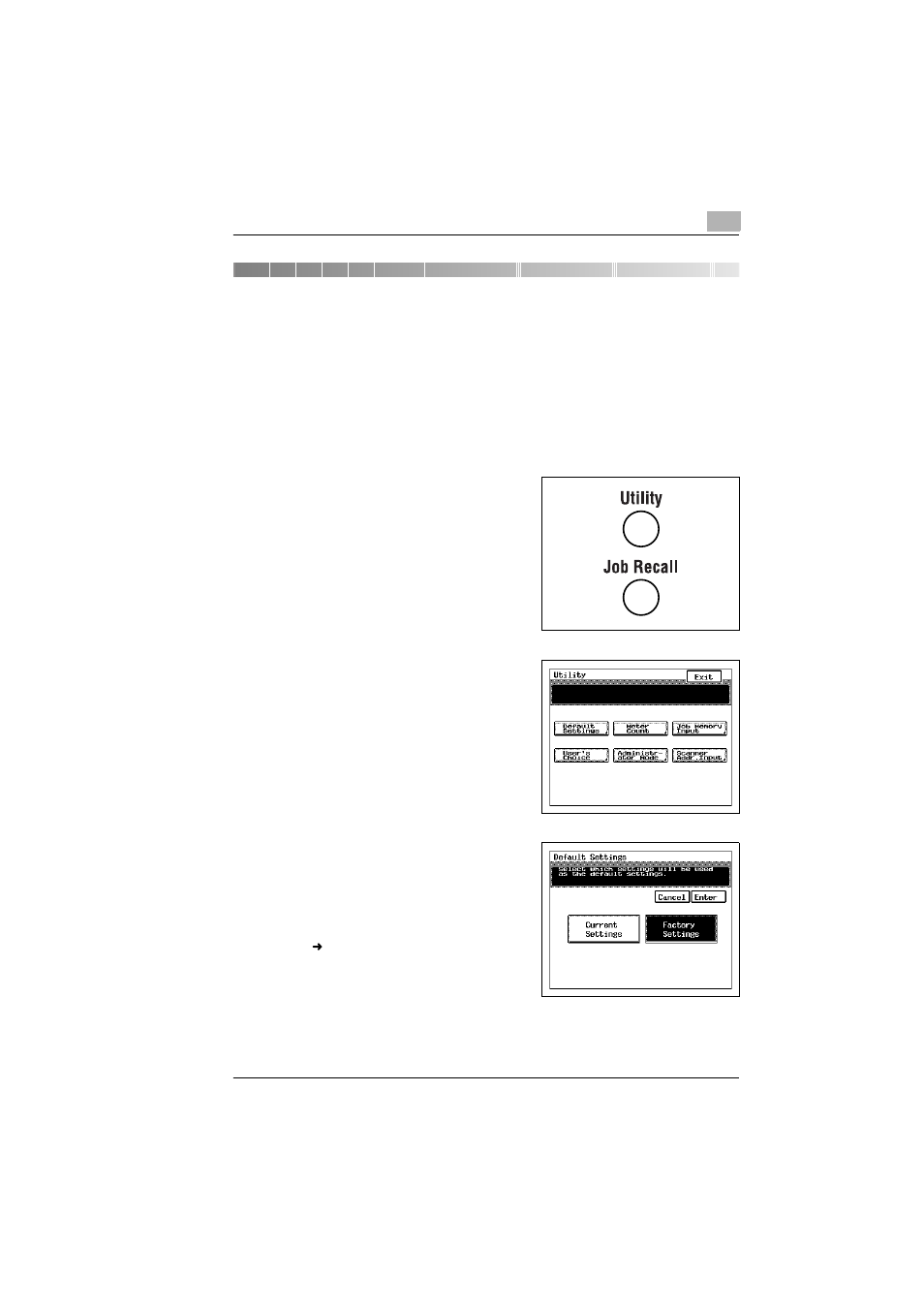 Utility mode operations, To “7 utility mode operations” a, 7utility mode operations | Kyocera KM-C1530 User Manual | Page 151 / 280