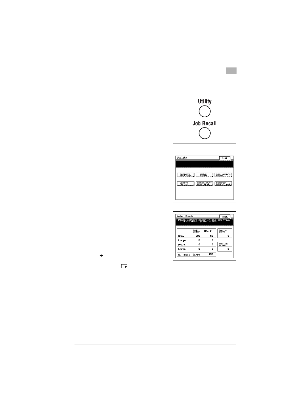 To view the meter counts -3 | Kyocera KM-C1530 User Manual | Page 153 / 280