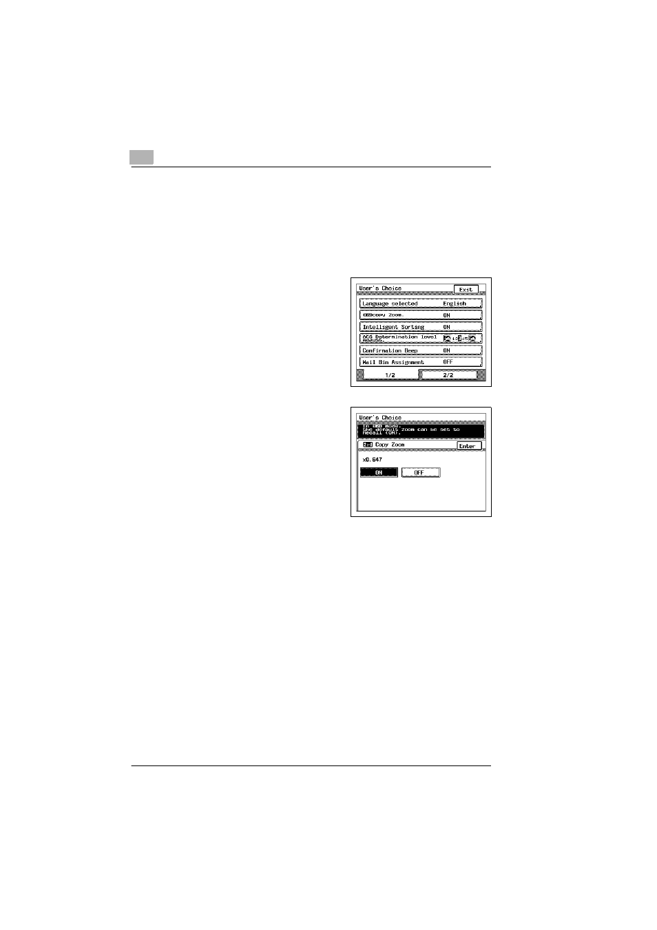 To set the “2in1copy zoom” parameter -10 | Kyocera KM-C1530 User Manual | Page 160 / 280