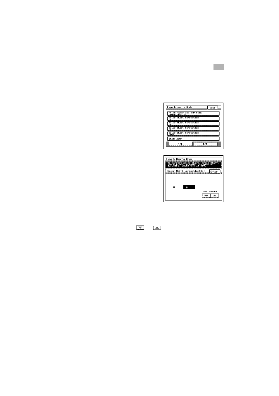 To set the “color shift correction” parameters -23 | Kyocera KM-C1530 User Manual | Page 193 / 280