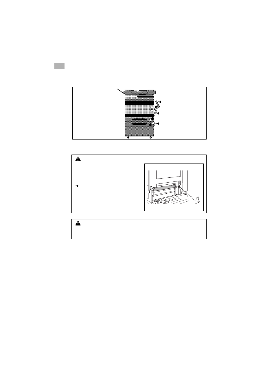 Paper misfeed in the copier -24, P. 9-24, Copier p. 9-24 | Kyocera KM-C1530 User Manual | Page 228 / 280