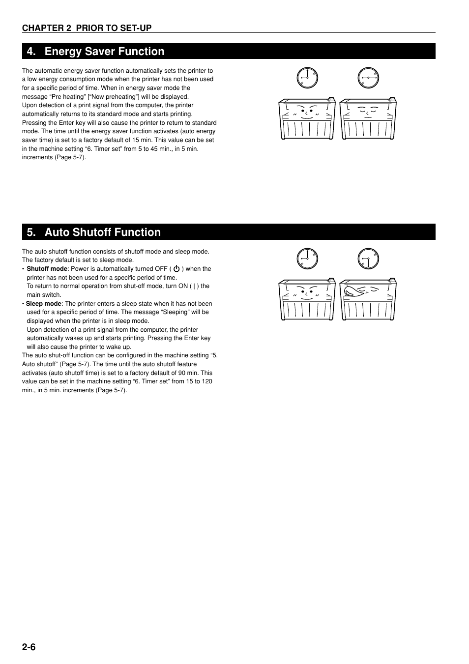 Energy saver function, Auto shutoff function, Energy saver function -6 | Auto shutoff function -6 | Kyocera KM-P4850w User Manual | Page 18 / 68