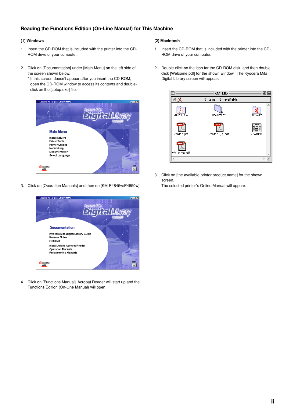 Kyocera KM-P4850w User Manual | Page 5 / 68