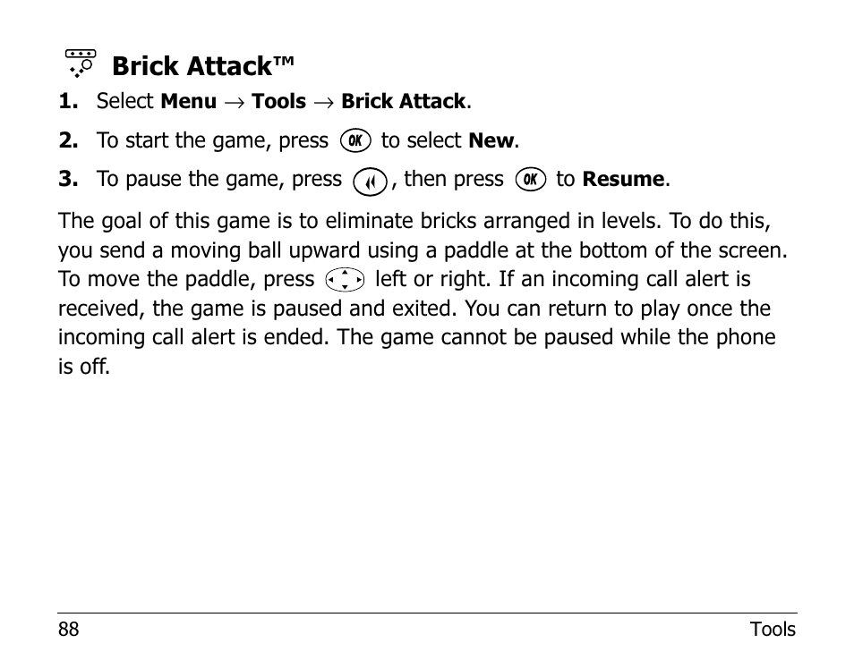 Brick attack | Kyocera 2100 Series User Manual | Page 108 / 123