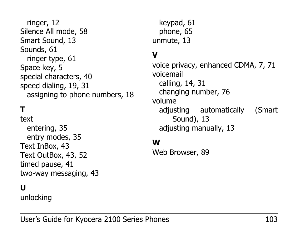 Kyocera 2100 Series User Manual | Page 123 / 123