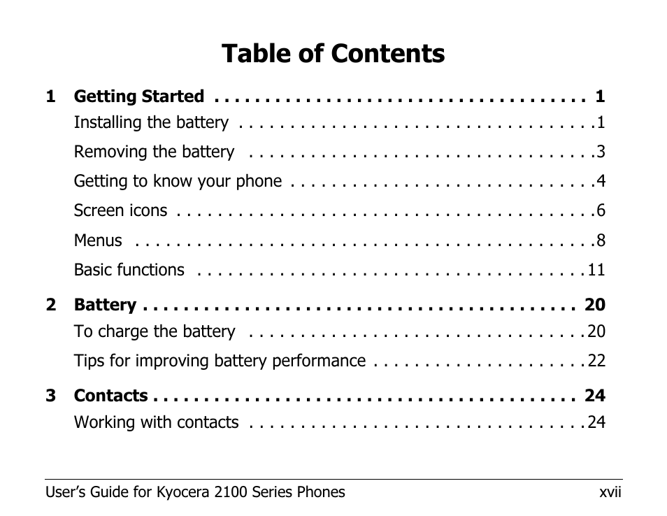 Kyocera 2100 Series User Manual | Page 17 / 123