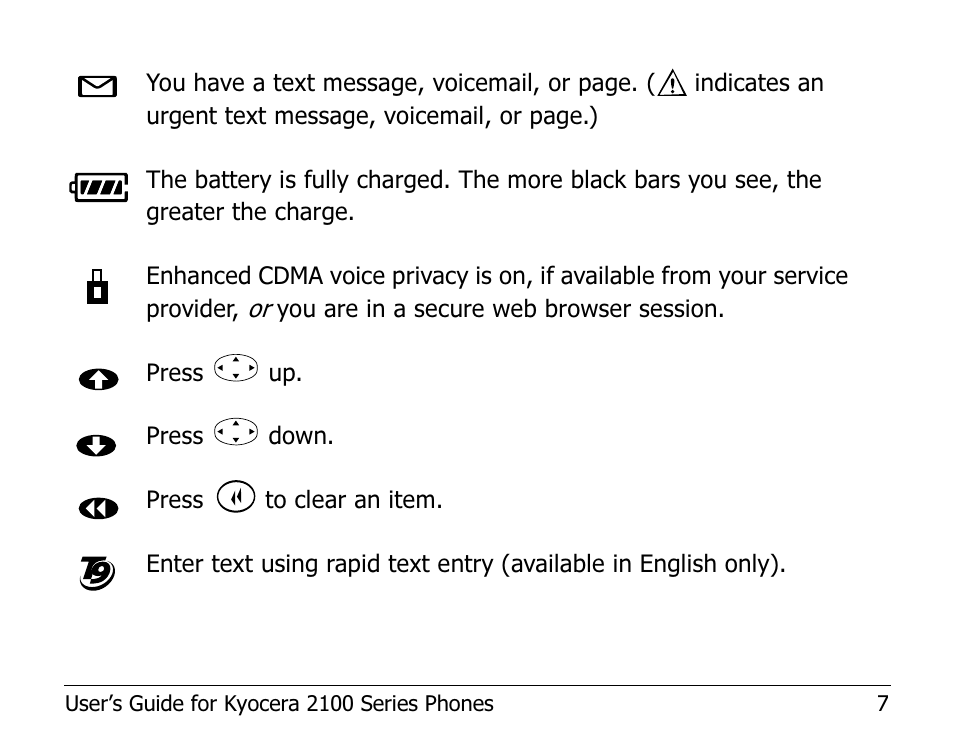 Kyocera 2100 Series User Manual | Page 27 / 123