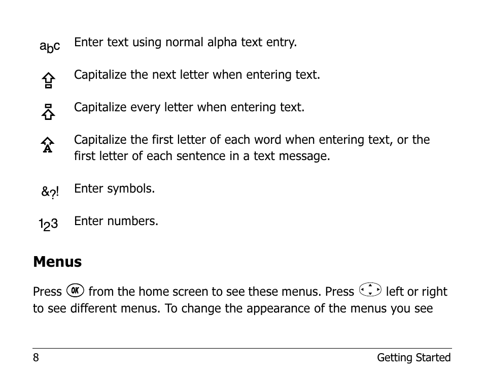 Menus | Kyocera 2100 Series User Manual | Page 28 / 123