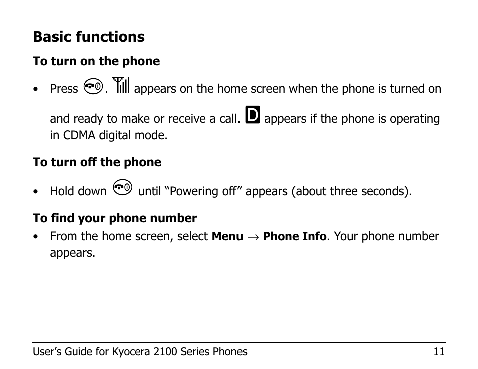 Basic functions | Kyocera 2100 Series User Manual | Page 31 / 123