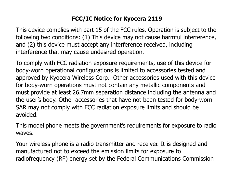 Kyocera 2100 Series User Manual | Page 5 / 123