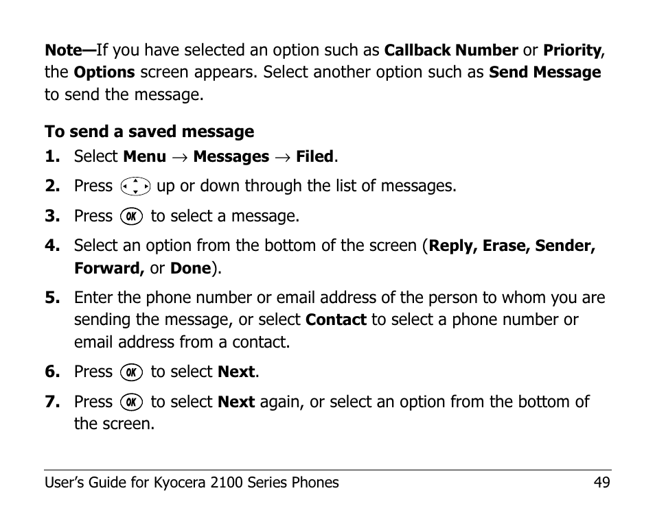 Kyocera 2100 Series User Manual | Page 69 / 123