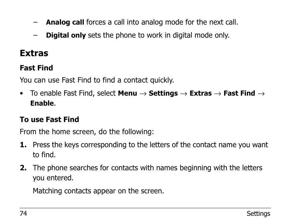 Extras | Kyocera 2100 Series User Manual | Page 94 / 123