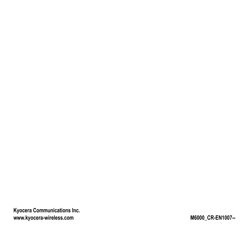 Kyocera Sanyo Zio ZioTM M6000 User Manual | Page 102 / 102