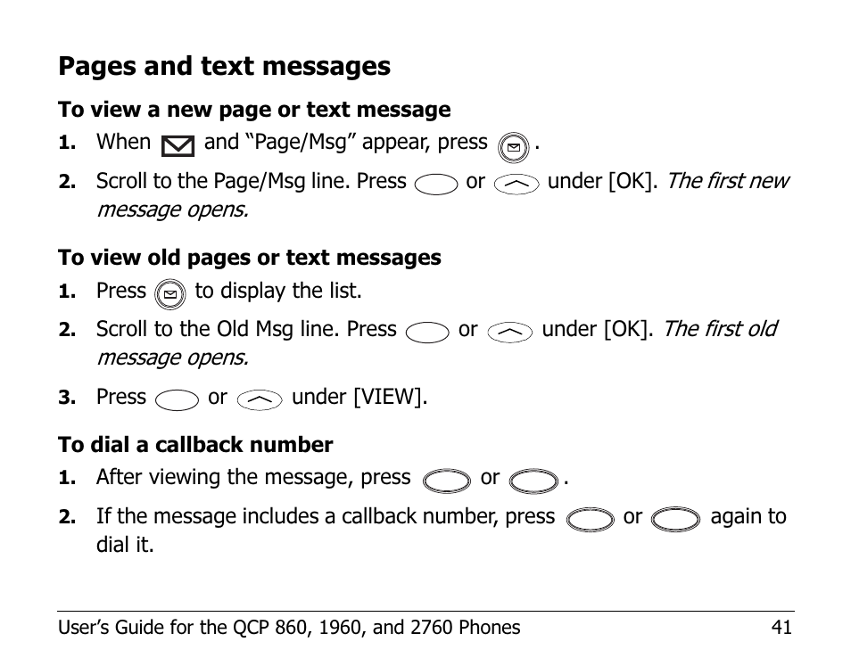Pages and text messages | Kyocera EN User Manual | Page 51 / 105