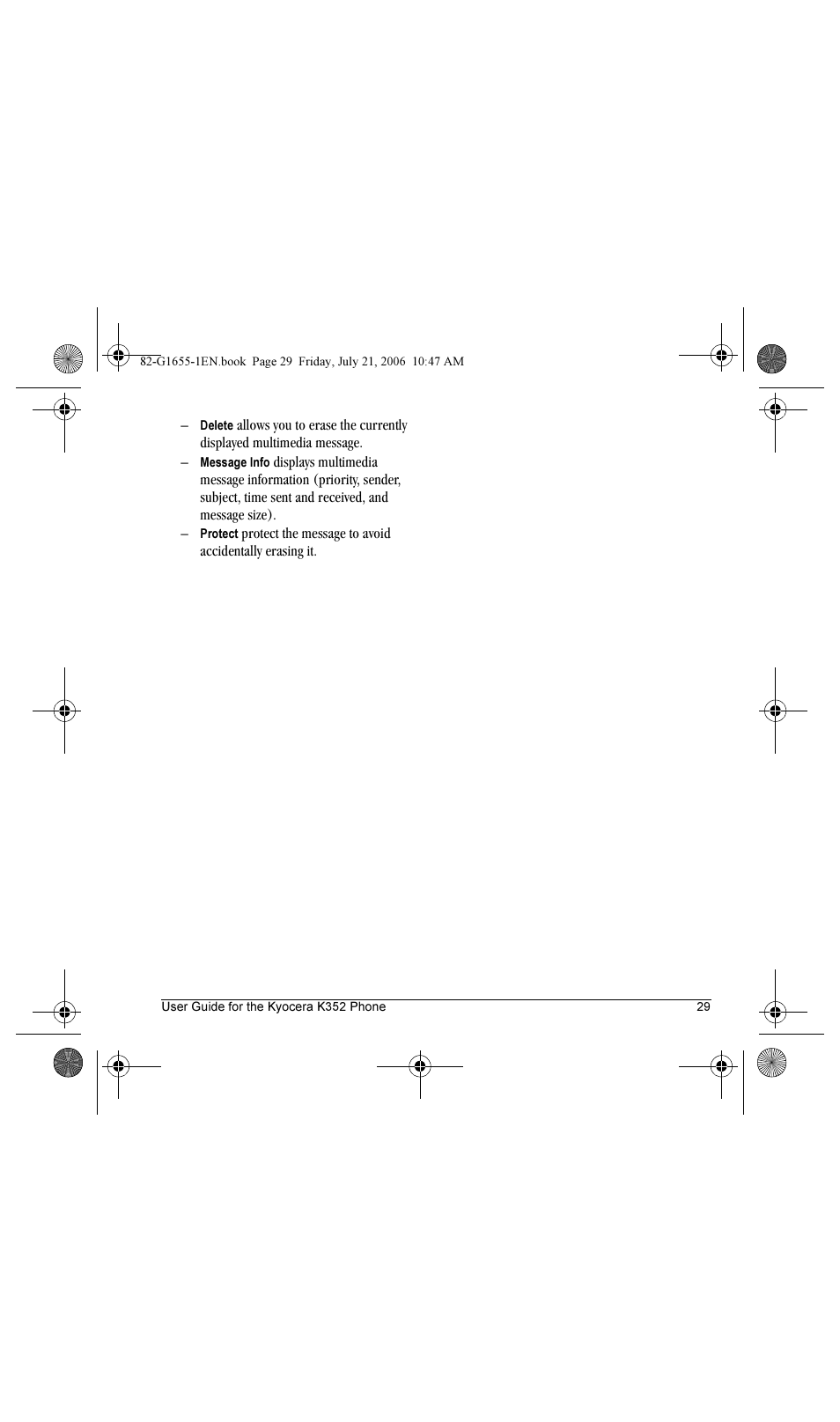 Kyocera K352 User Manual | Page 35 / 64
