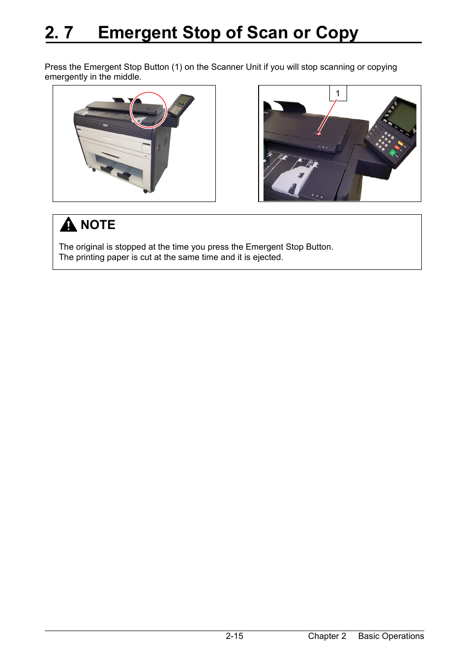 7 emergent stop of scan or copy | Kyocera KM-3650w User Manual | Page 32 / 62