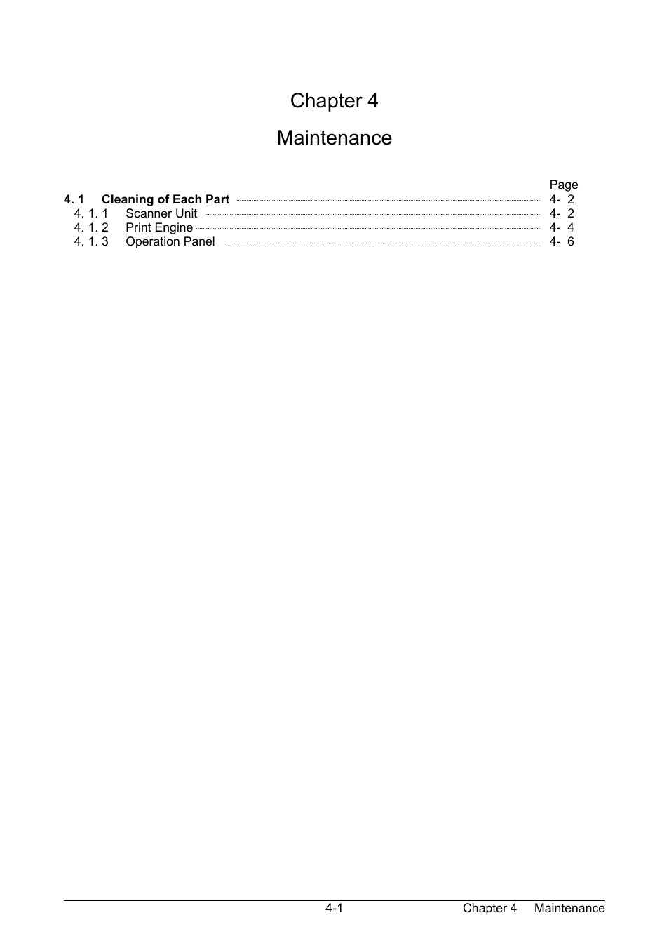 Chapter 4, Maintenance | Kyocera KM-3650w User Manual | Page 53 / 62