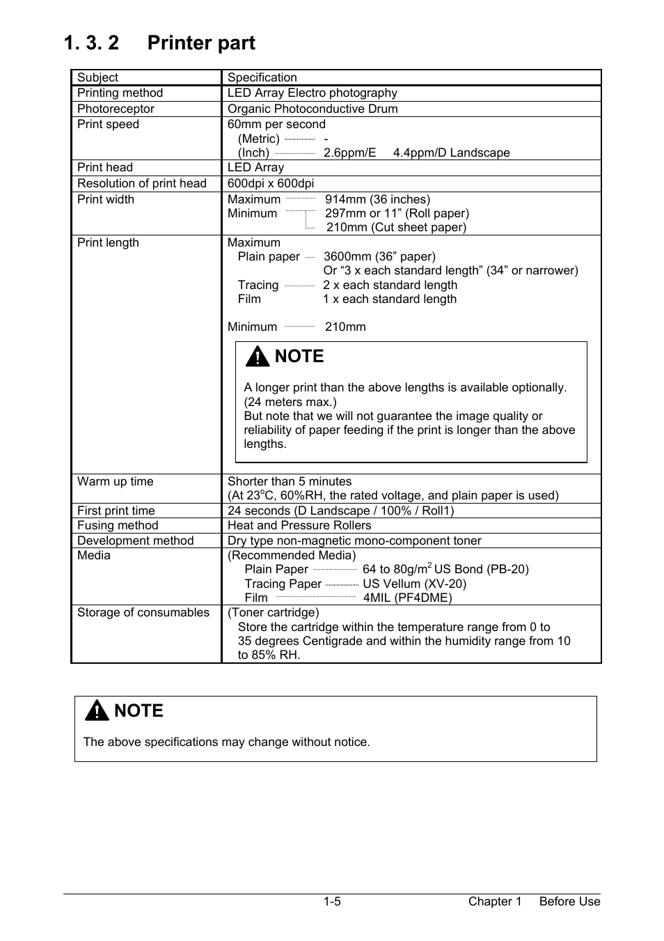 3. 2 printer part | Kyocera KM-3650w User Manual | Page 8 / 62