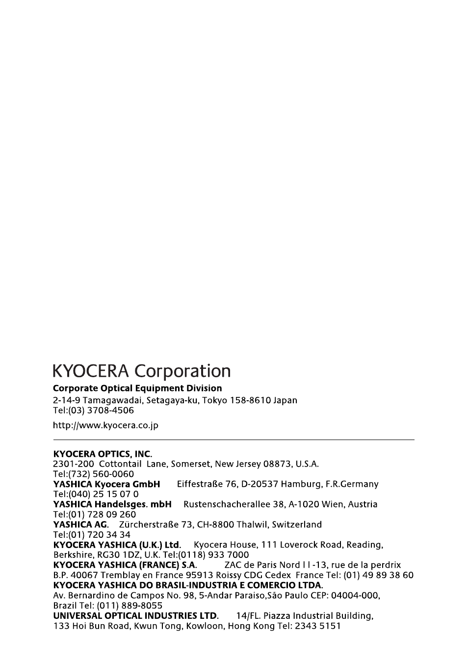 Kyocera Finecam SL400R User Manual | Page 134 / 134