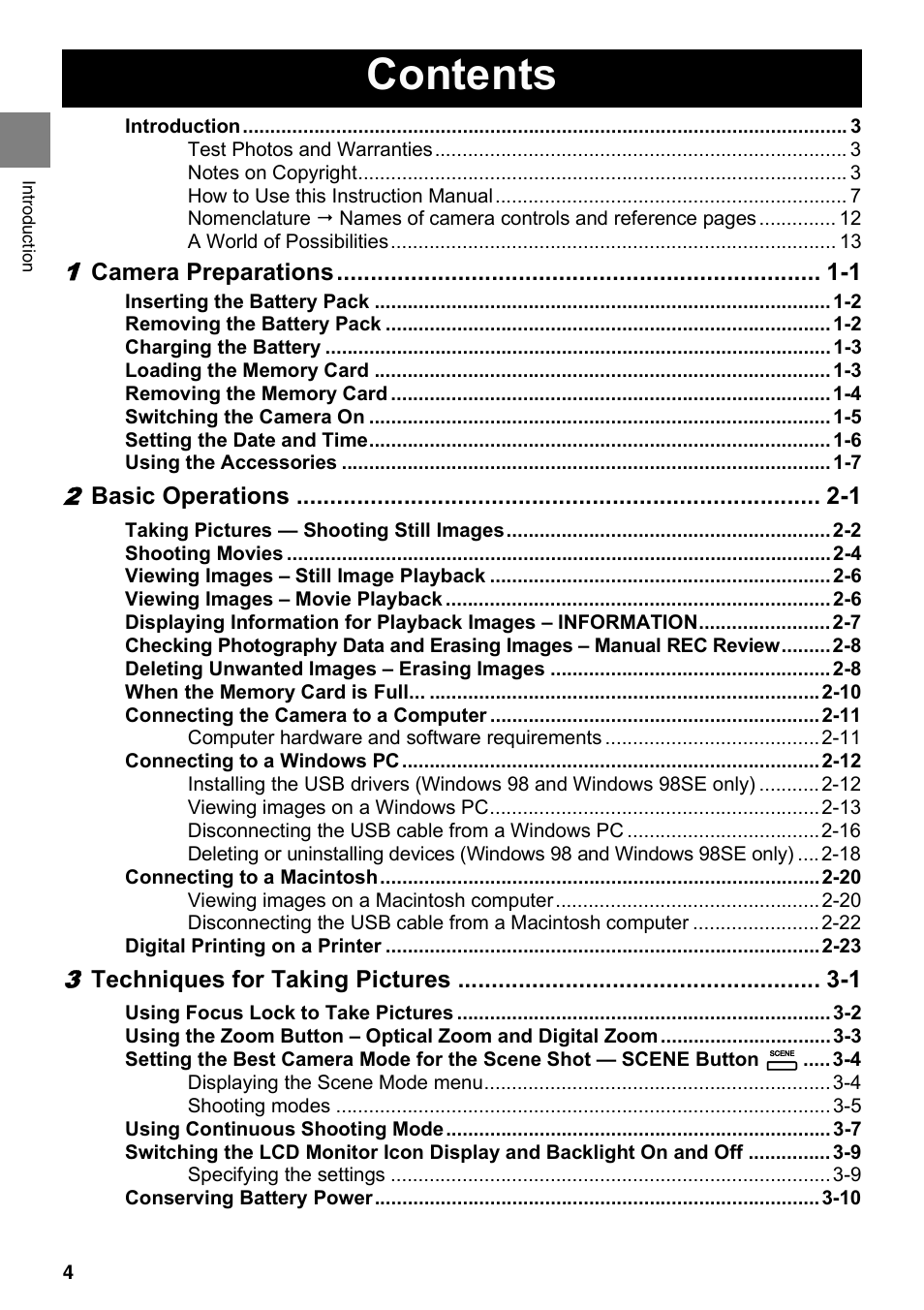Kyocera Finecam SL400R User Manual | Page 4 / 134