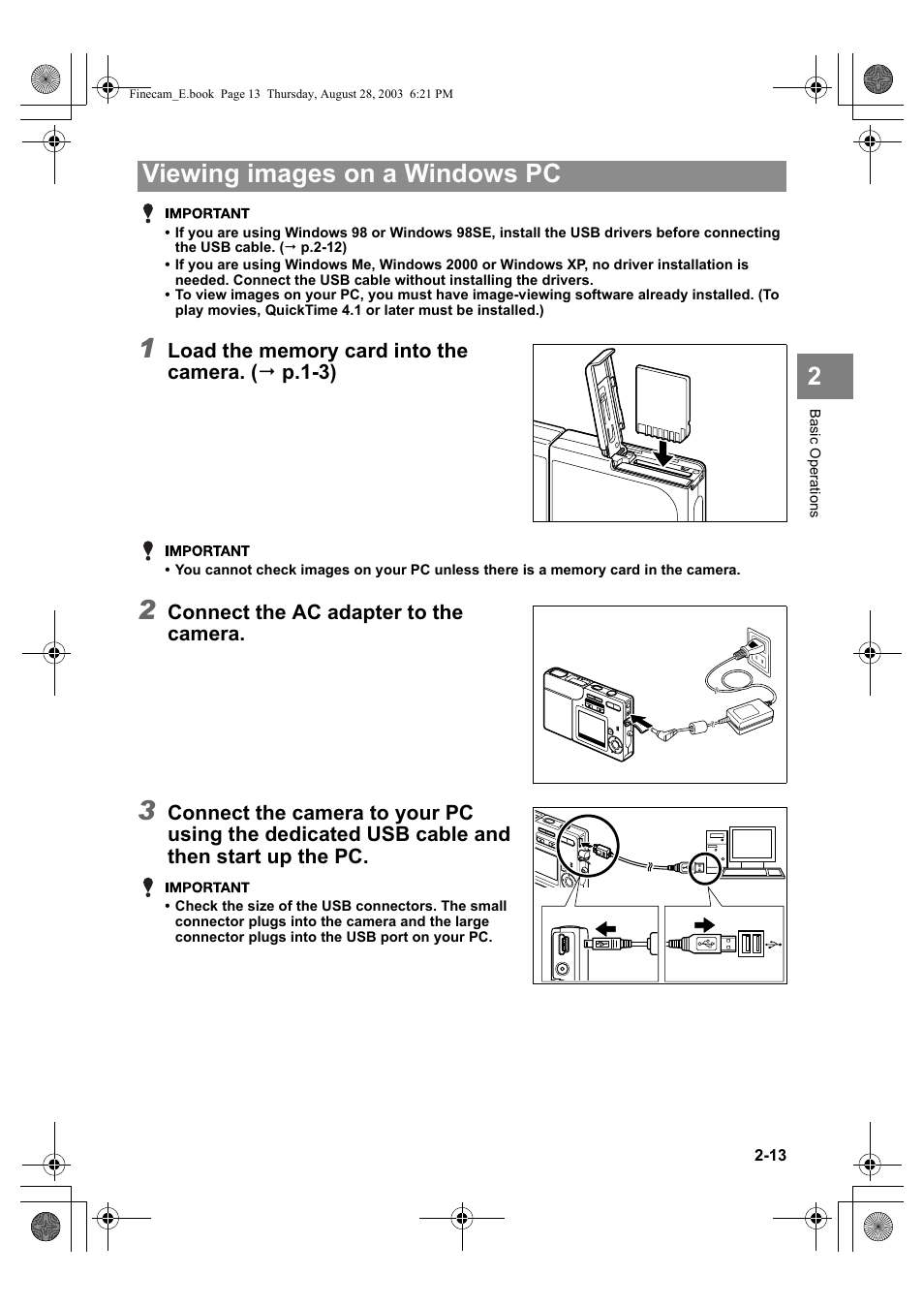 Viewing images on a windows pc | Kyocera SL300R User Manual | Page 37 / 134