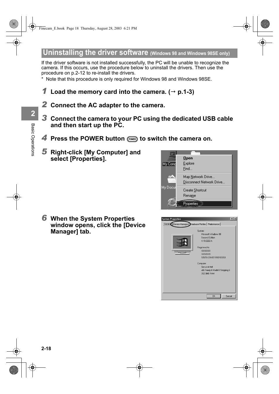 Uninstalling the driver software | Kyocera SL300R User Manual | Page 42 / 134