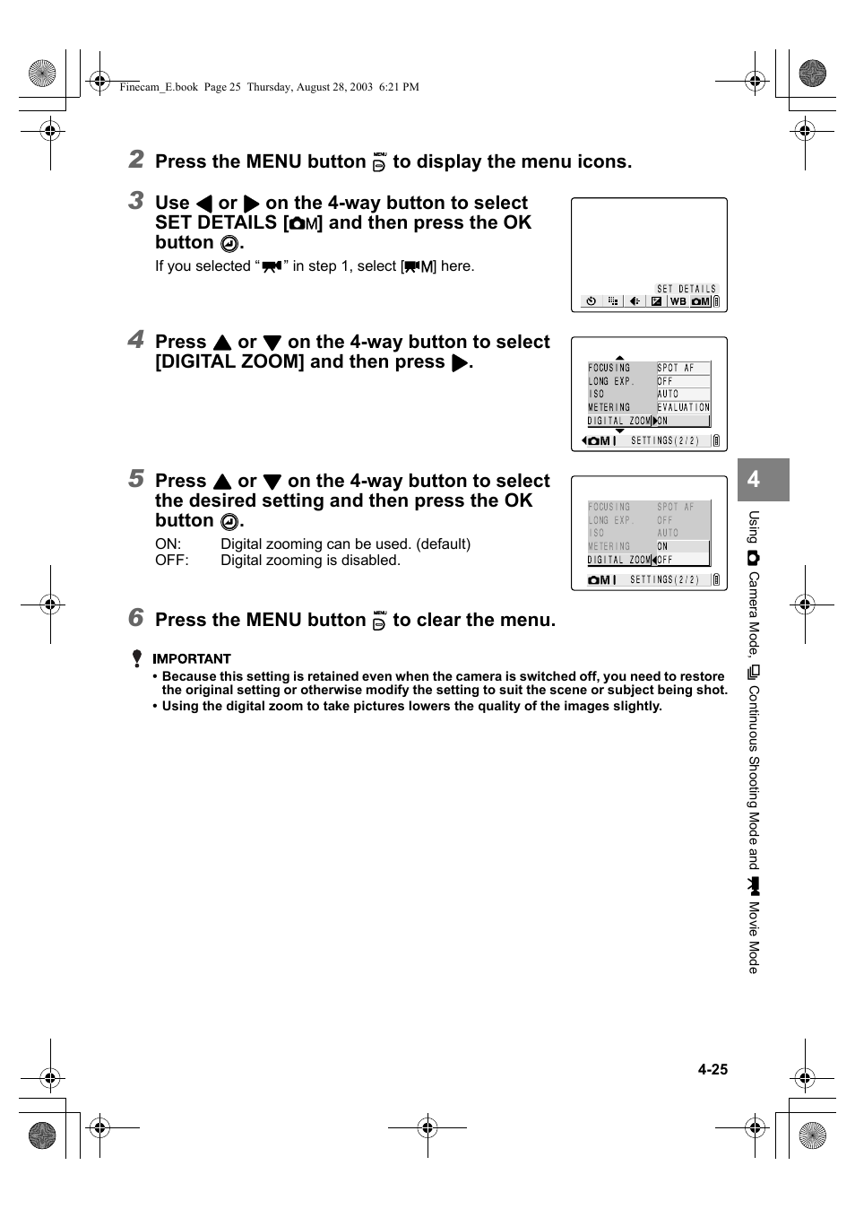 Press the menu button k to display the menu icons, Press, Press the menu button k to clear the menu | Kyocera SL300R User Manual | Page 83 / 134