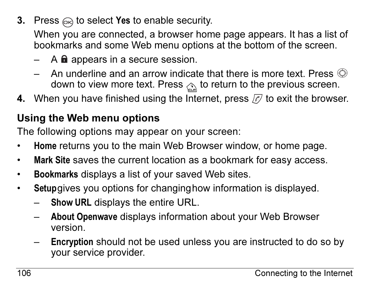Kyocera ENERGI K490 User Manual | Page 128 / 135