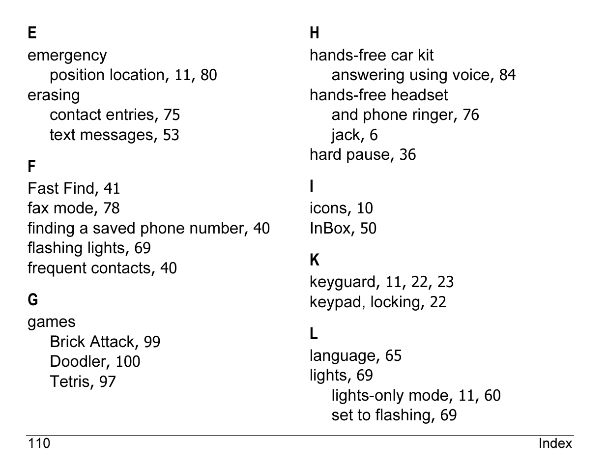 Kyocera ENERGI K490 User Manual | Page 132 / 135