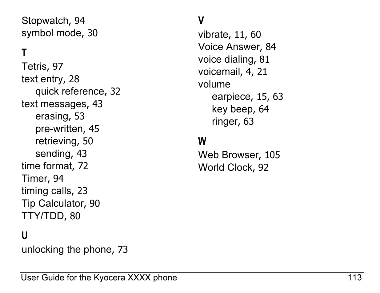 Kyocera ENERGI K490 User Manual | Page 135 / 135