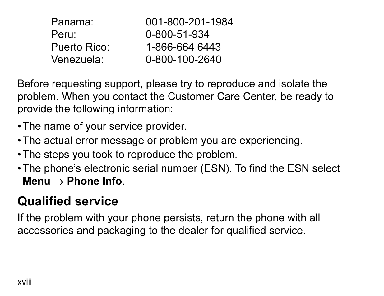 Qualified service | Kyocera ENERGI K490 User Manual | Page 18 / 135