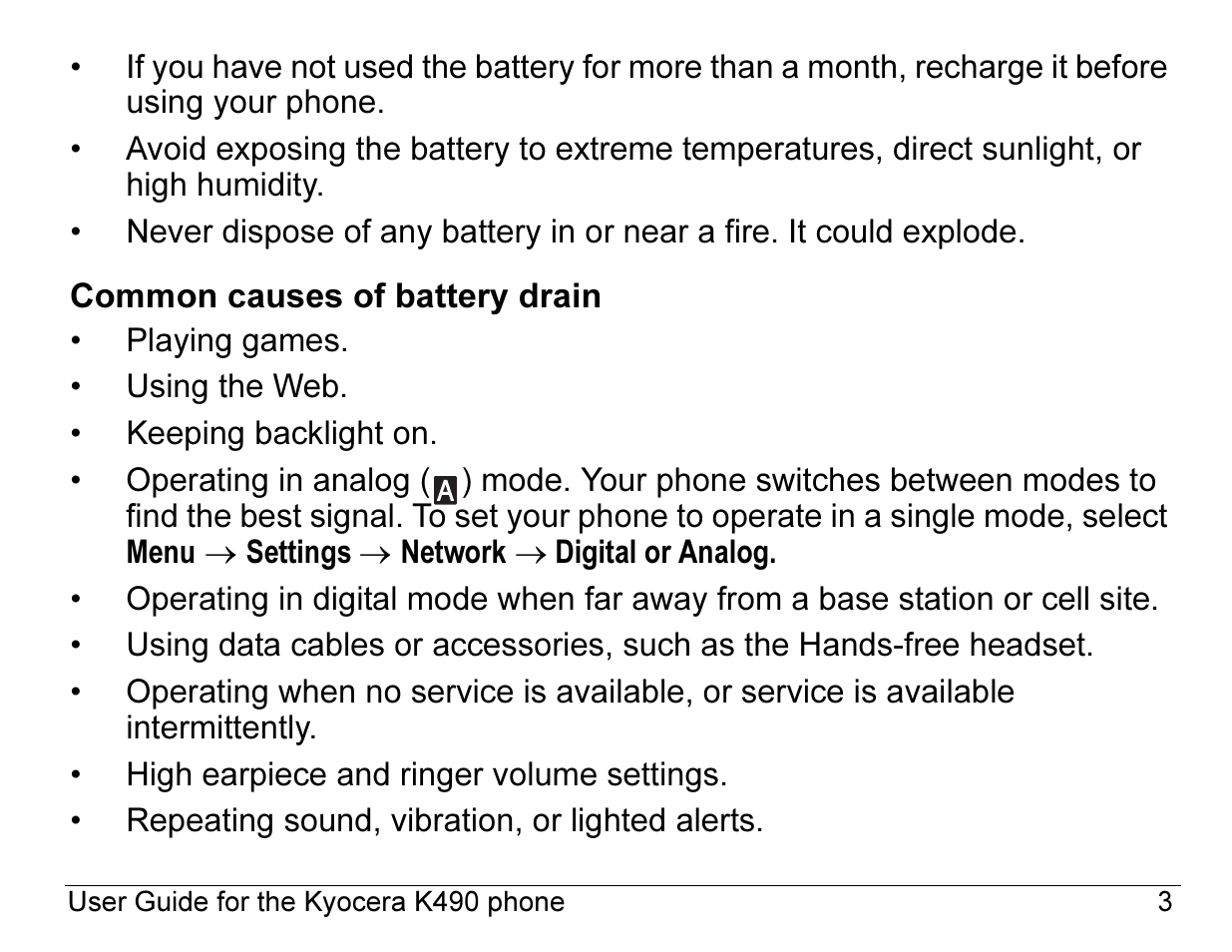 Kyocera ENERGI K490 User Manual | Page 25 / 135