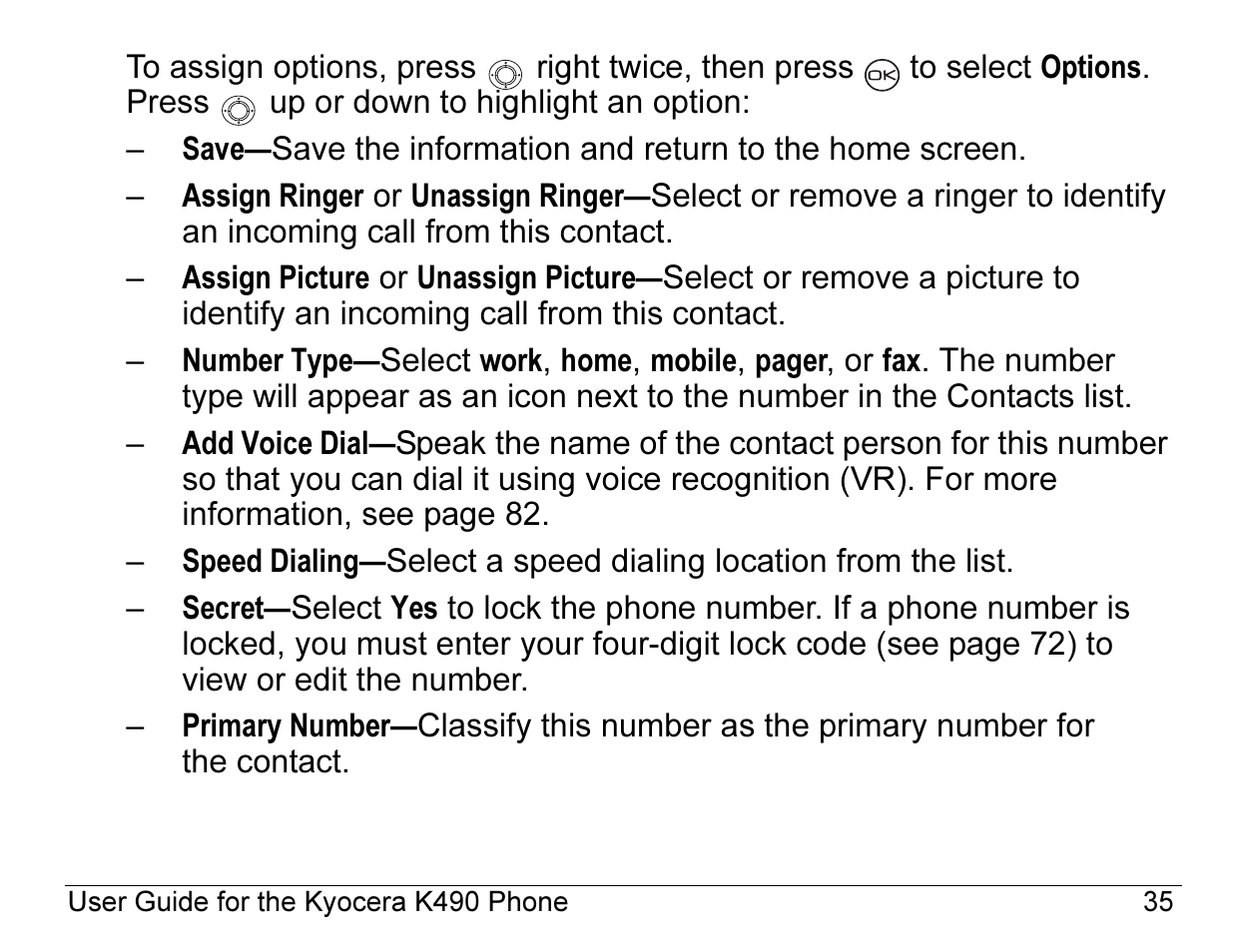 Kyocera ENERGI K490 User Manual | Page 57 / 135