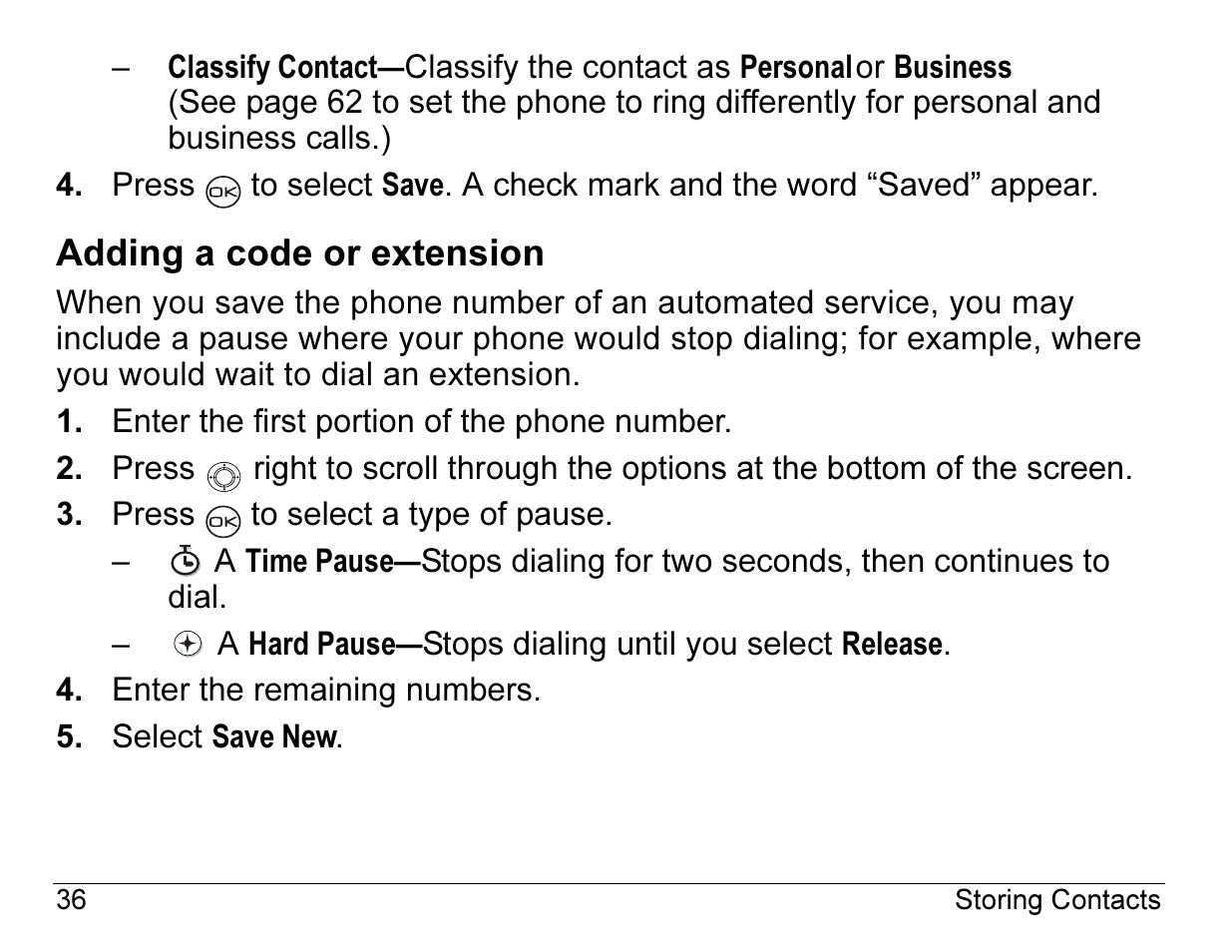 Adding a code or extension | Kyocera ENERGI K490 User Manual | Page 58 / 135