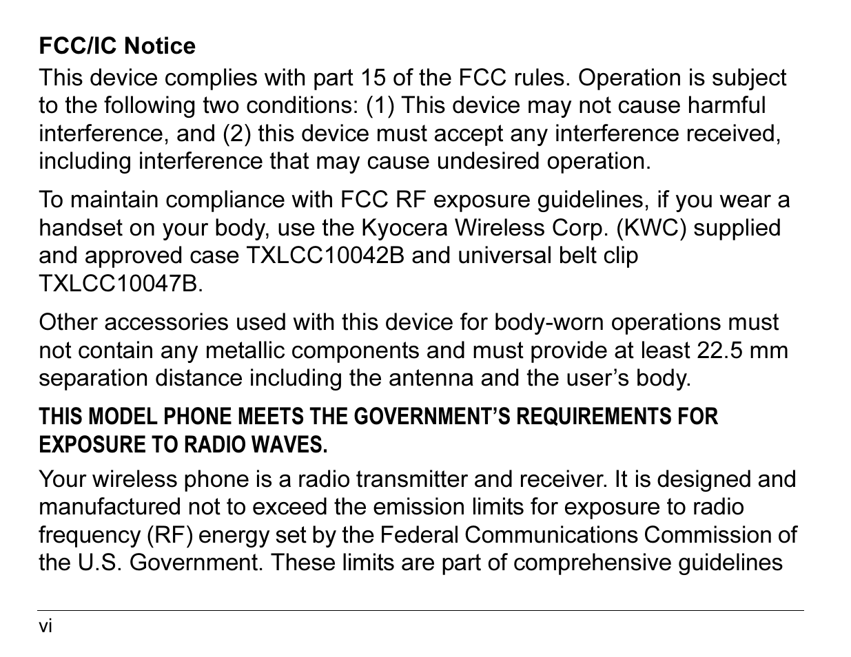Kyocera ENERGI K490 User Manual | Page 6 / 135
