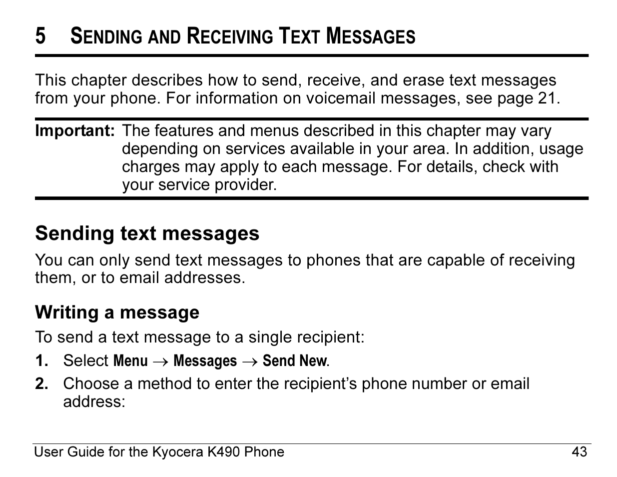 Kyocera ENERGI K490 User Manual | Page 65 / 135