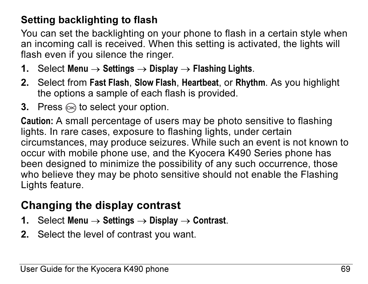 Kyocera ENERGI K490 User Manual | Page 91 / 135