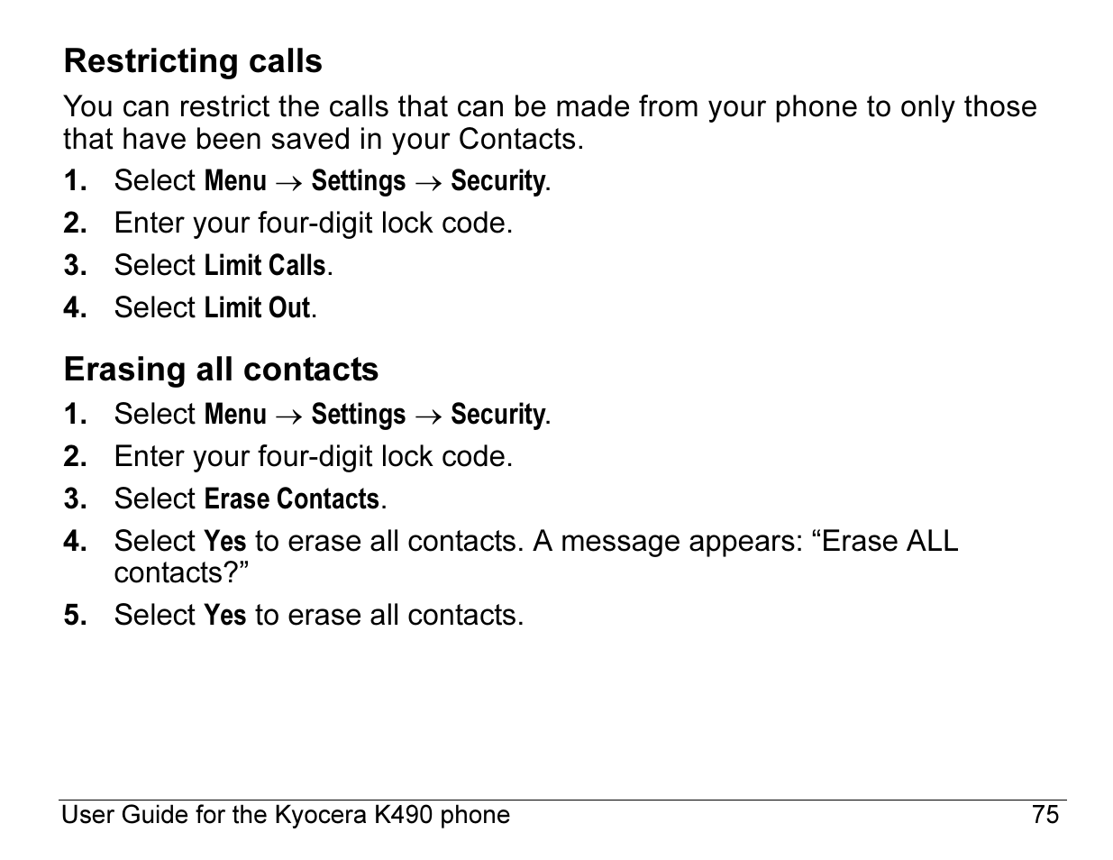 Kyocera ENERGI K490 User Manual | Page 97 / 135