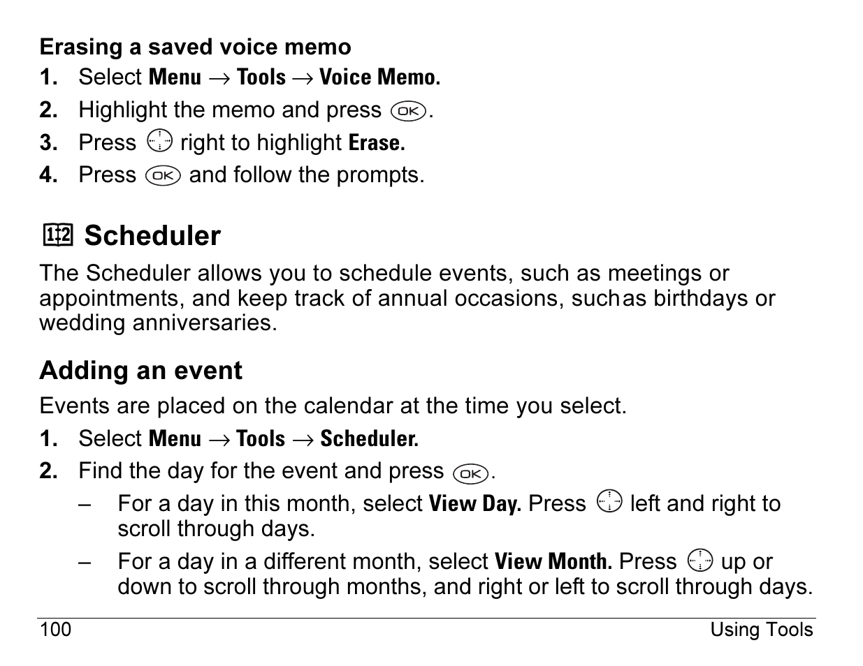 Scheduler, Adding an event | Kyocera 3245 User Manual | Page 120 / 146