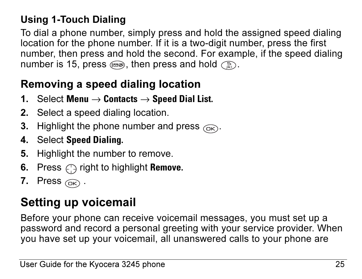 Setting up voicemail | Kyocera 3245 User Manual | Page 45 / 146