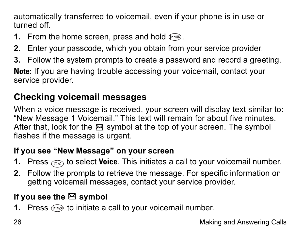 Checking voicemail messages | Kyocera 3245 User Manual | Page 46 / 146
