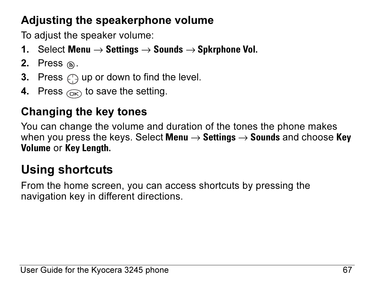 Using shortcuts | Kyocera 3245 User Manual | Page 87 / 146