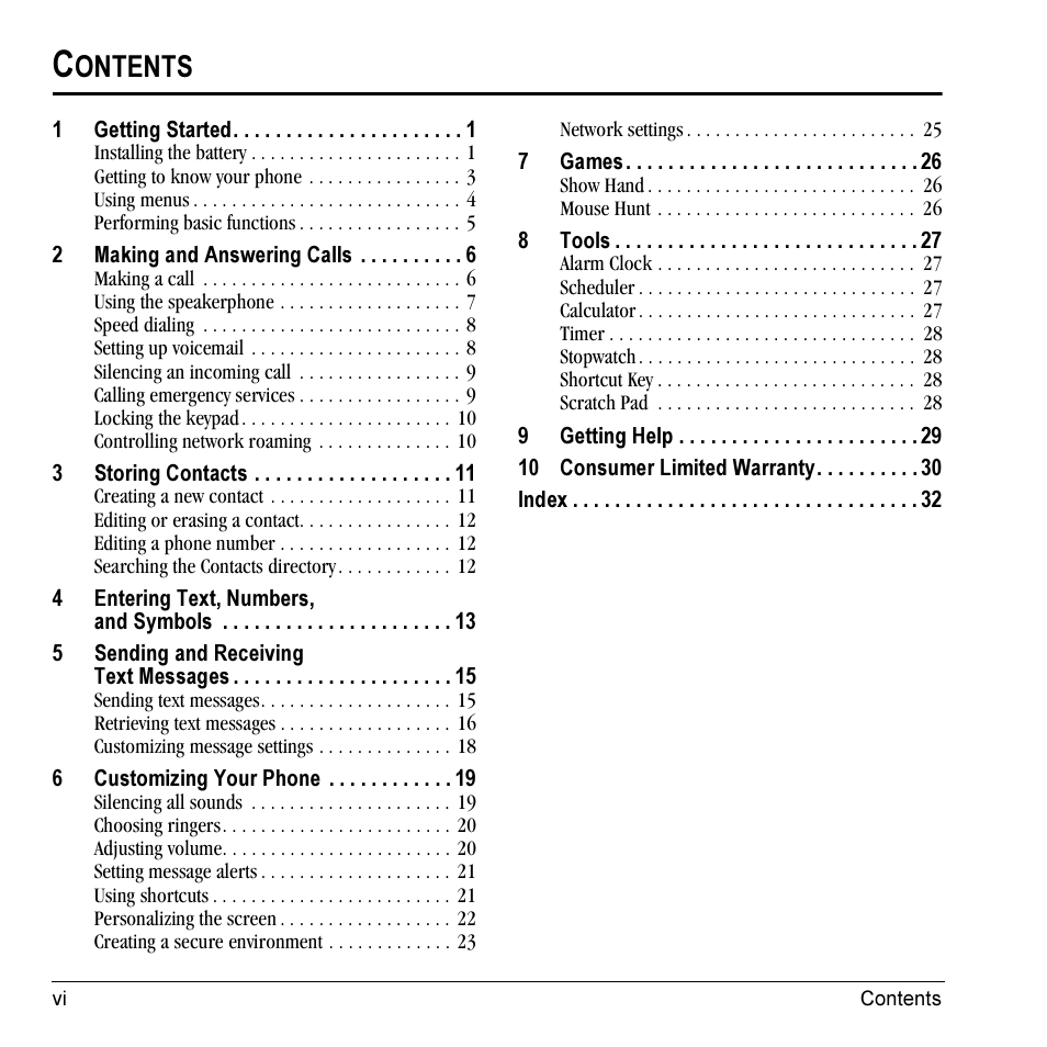 Ontents | Kyocera Topaz 901 User Manual | Page 6 / 40