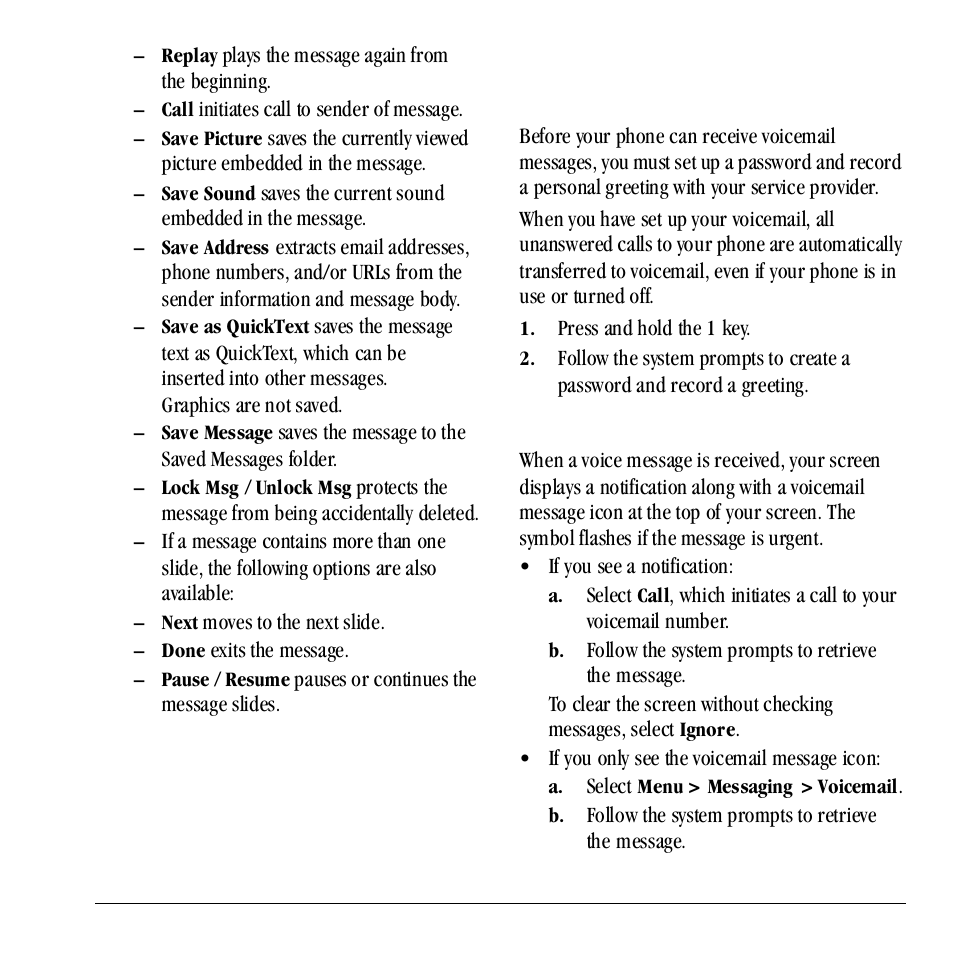 Voicemail, Configure your voicemail, Check your voicemail | Kyocera Neo E1100 User Manual | Page 39 / 89