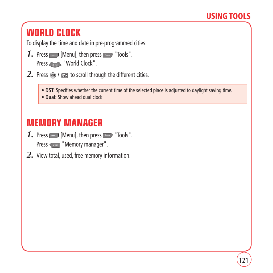 World clock | Kyocera VM1450 User Manual | Page 121 / 148