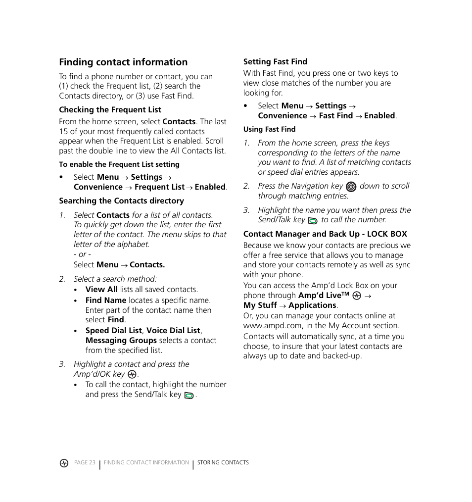 Finding contact information | Kyocera Jet KX18 User Manual | Page 31 / 95