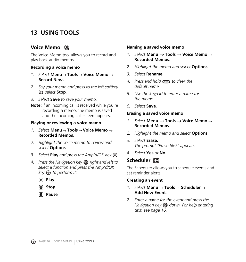 13 using tools, Scheduler | Kyocera Jet KX18 User Manual | Page 84 / 95