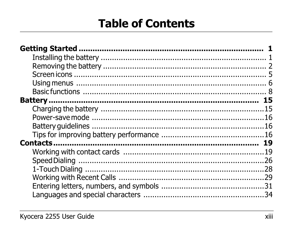 Kyocera 2255 User Manual | Page 13 / 110
