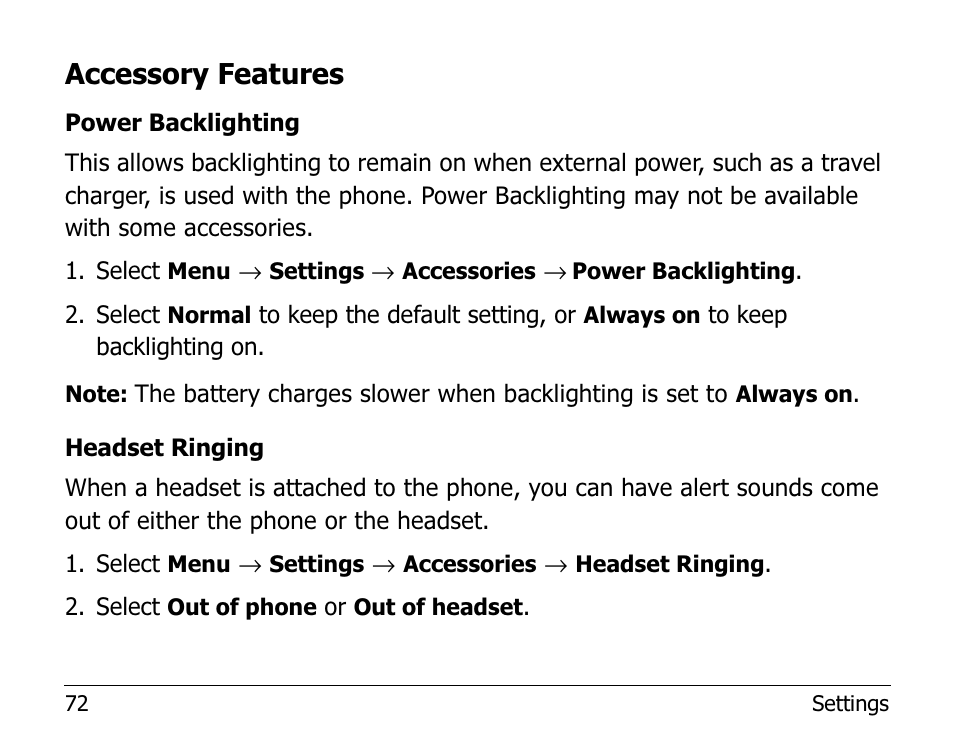 Accessory features | Kyocera 2255 User Manual | Page 86 / 110